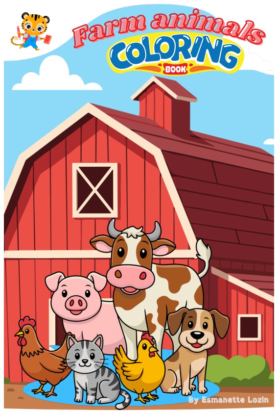 Portada del libro Learn and Color the Farm Animals