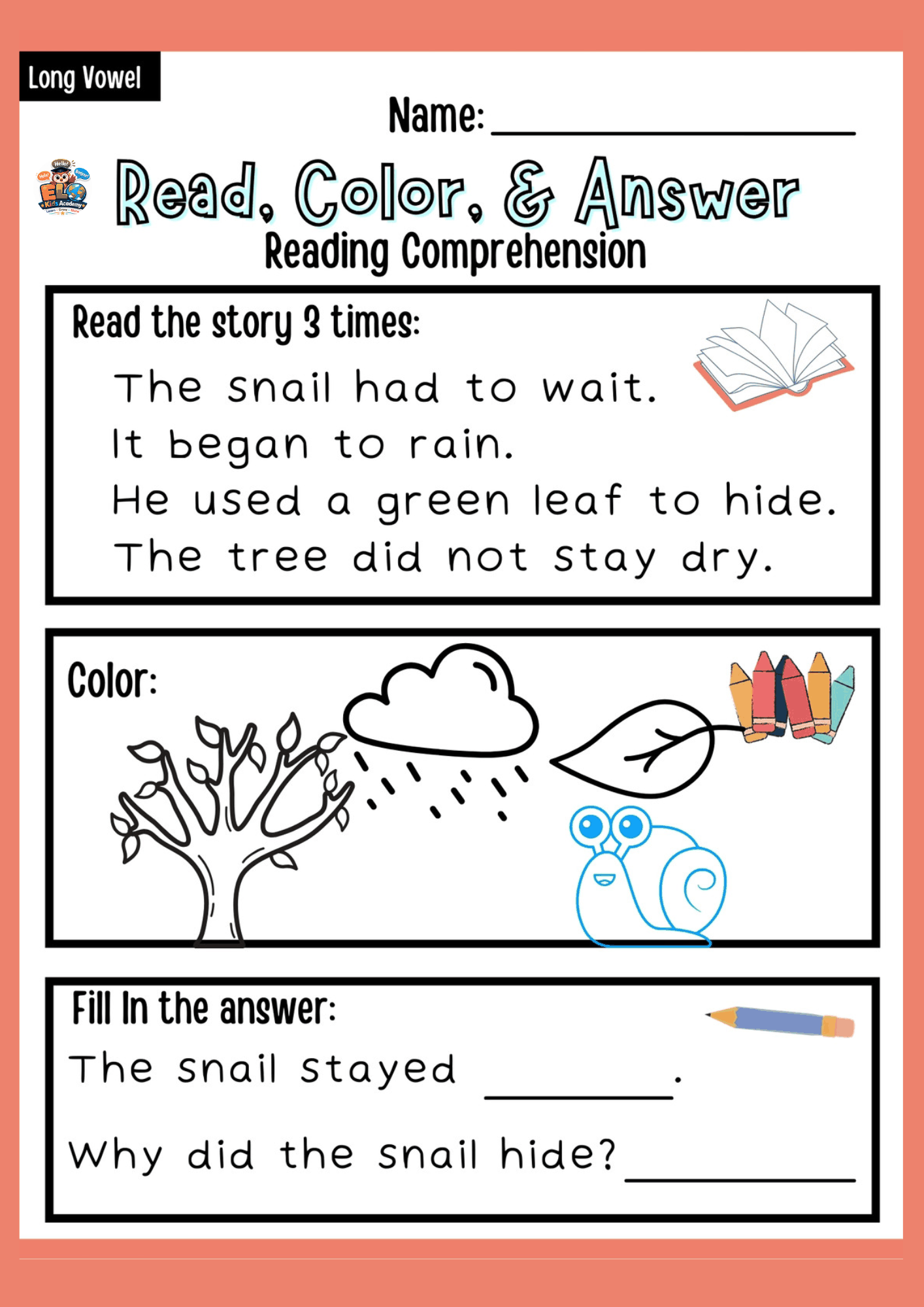 Read, Color & Answer
